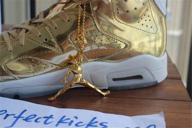 Authentic Air Jordan 6 Gold Pinnacle